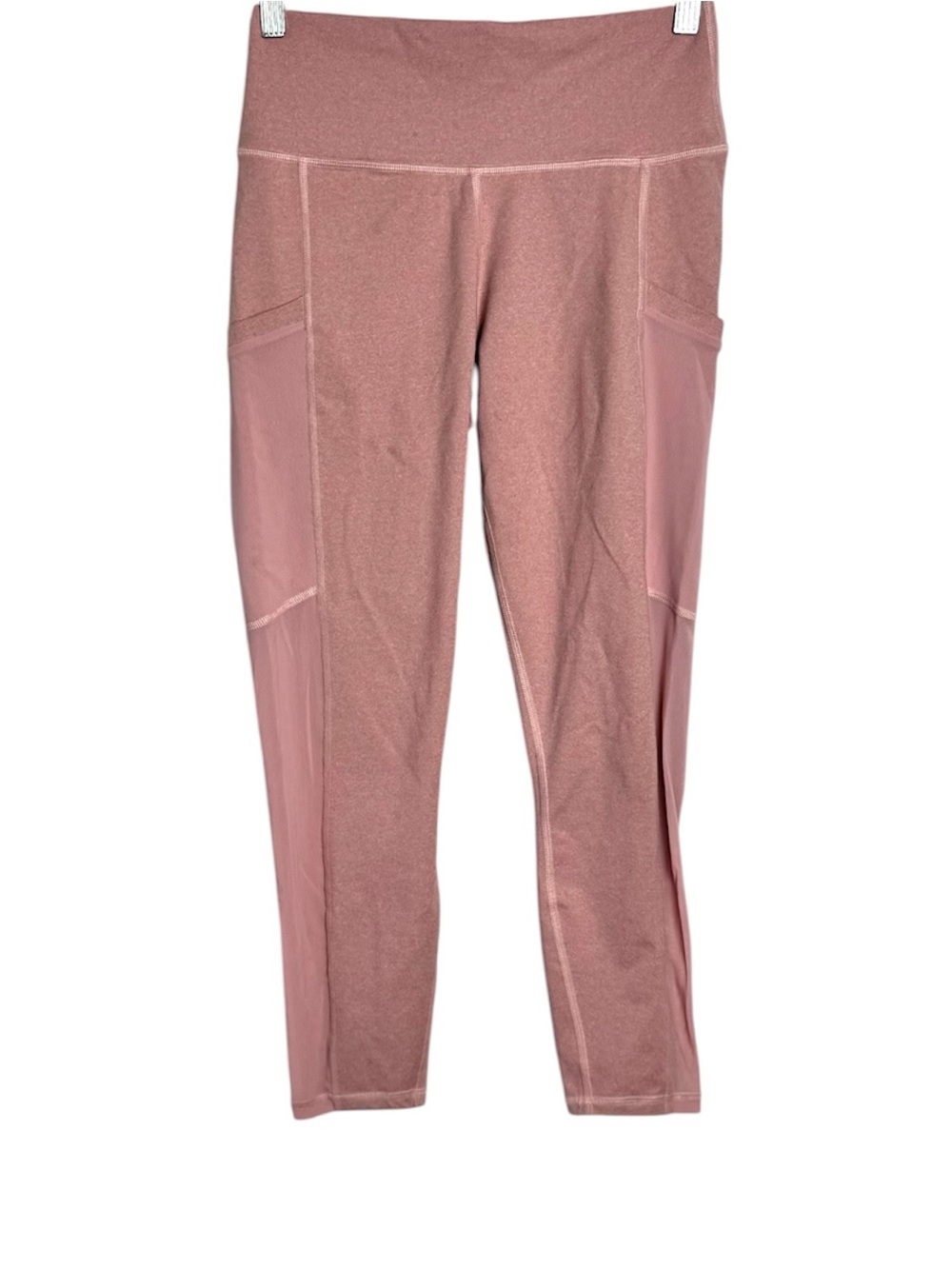 Fabletics Dusty Rose High-Rise Leggings with Side Pockets Size M